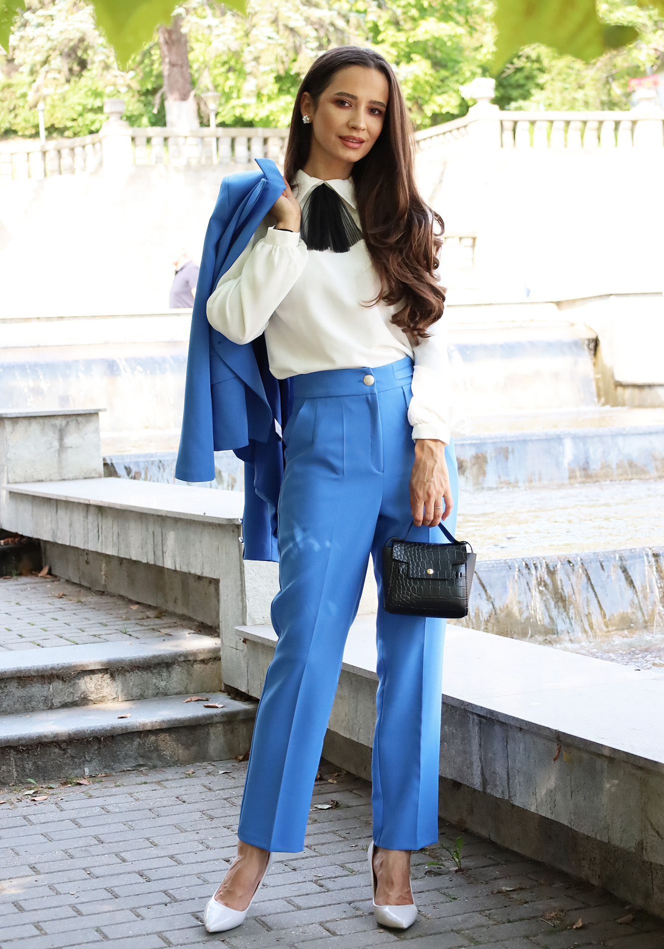Pantalon-clasic-albastru-1 Pantalon clasic - imagine 1