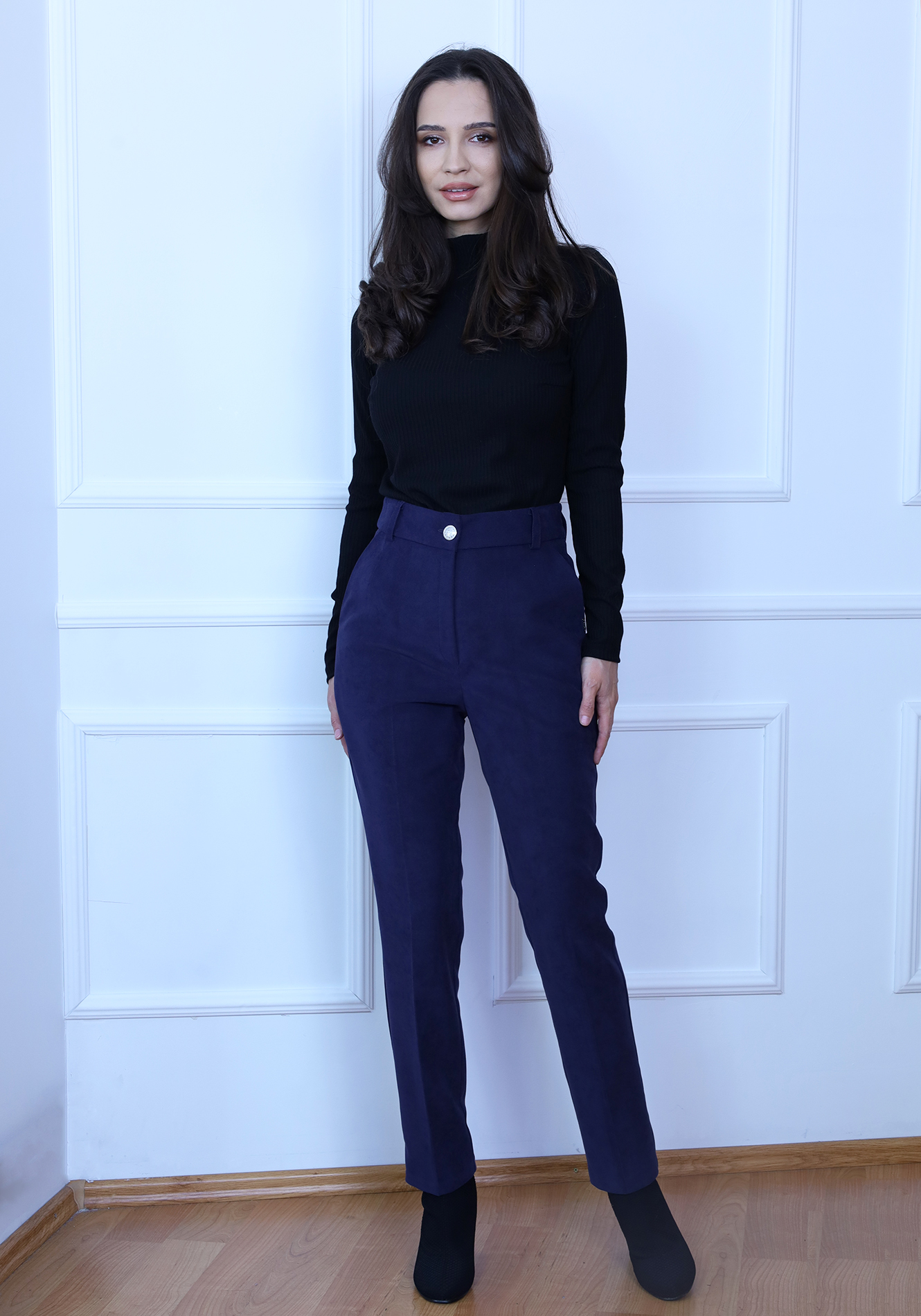 Pantalon-drept-cu-dunga-2 Pantalon drept - imagine 1