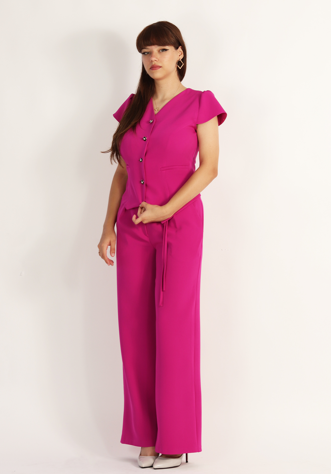 Pantalon-evazat-cu-snur-in-talie-1-1 Pantalon evazat - imagine 1