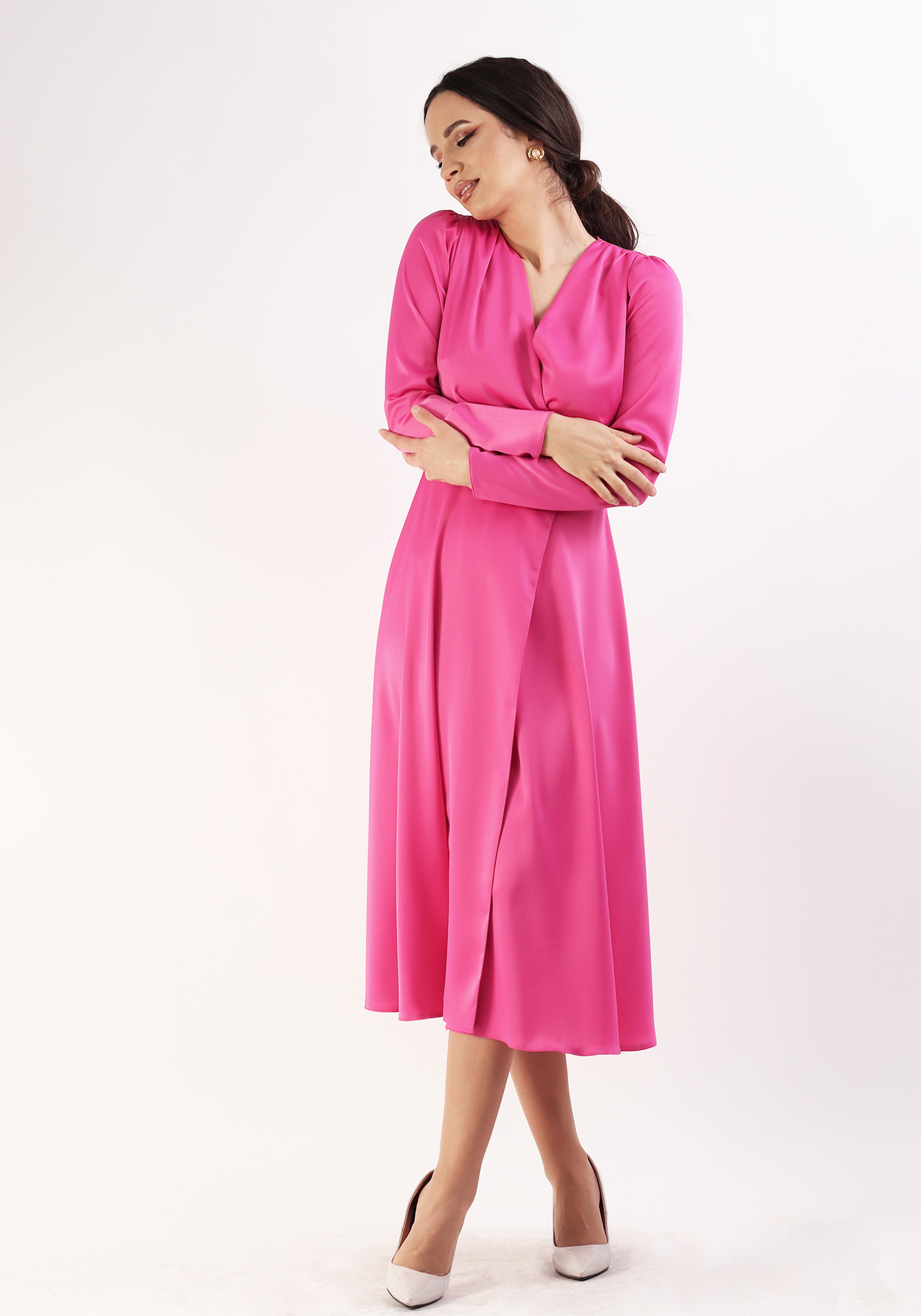 Rochie-clos-din-satin-0 Rochie clos din satin - imagine 1