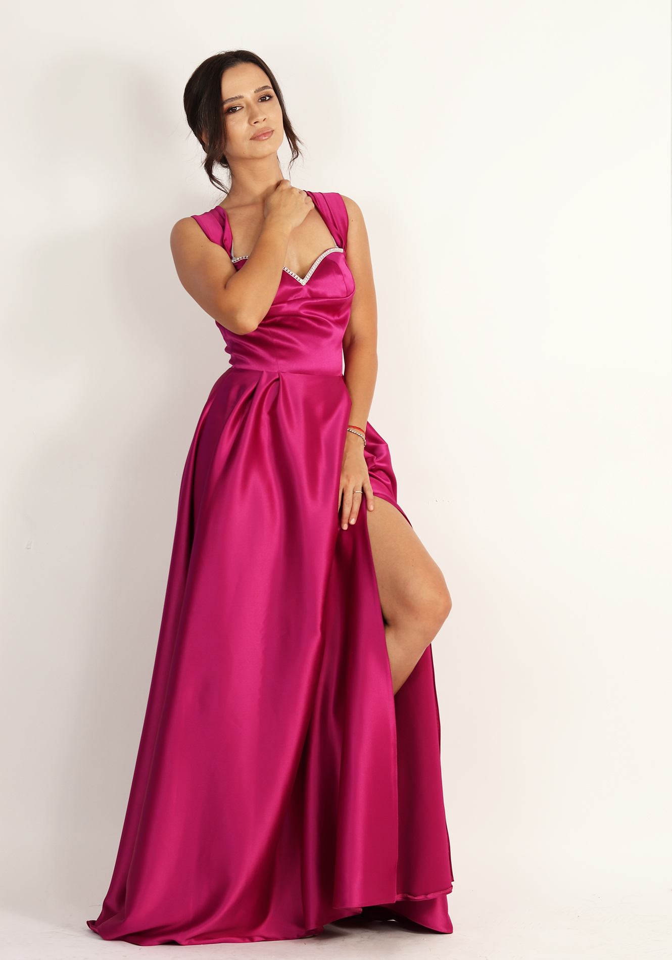 Rochie-conica-lunga-1-7 Rochie lunga in bretele - imagine 1
