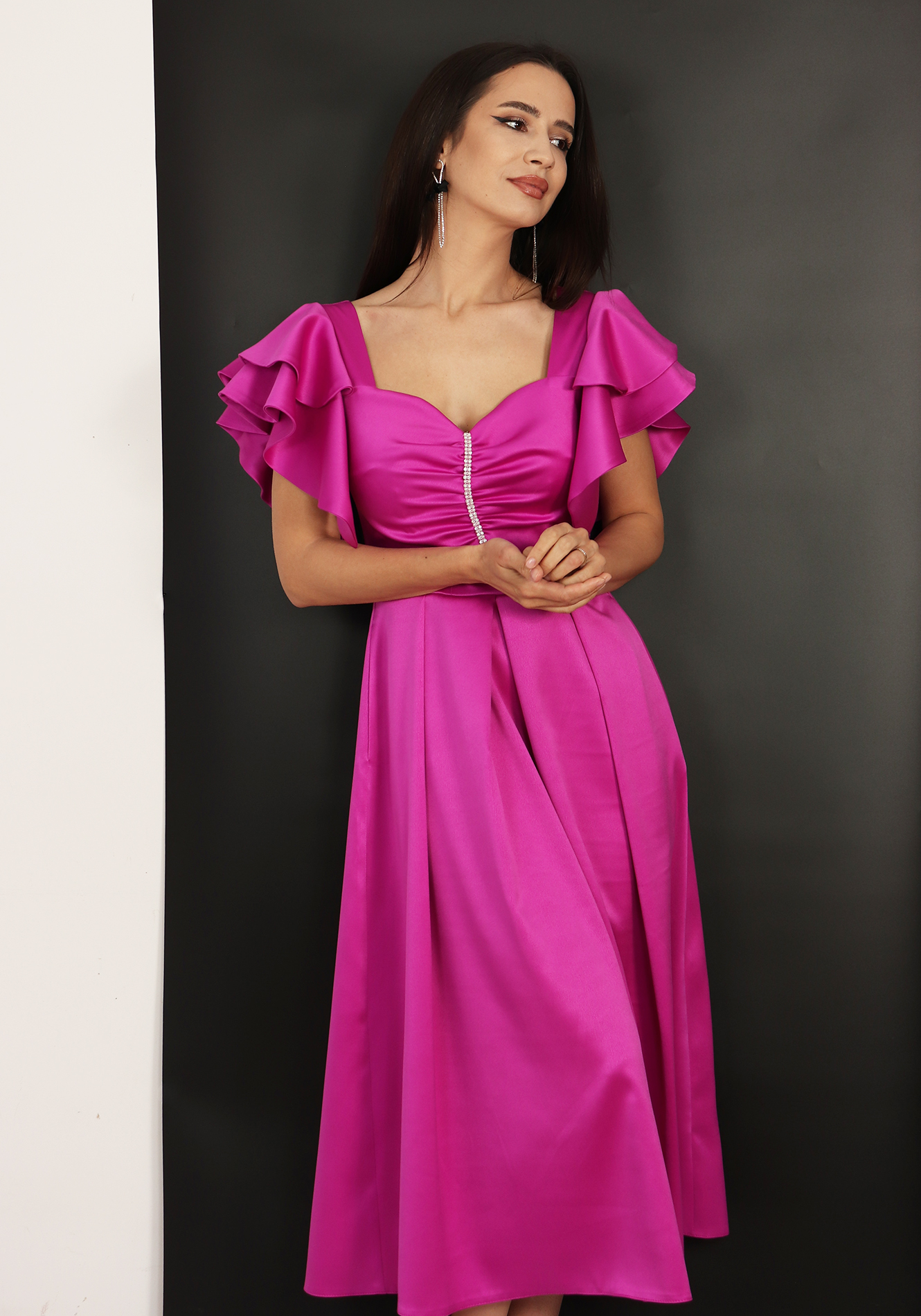 Rochie-midi-din-tafta-1 Rochie midi - imagine 1