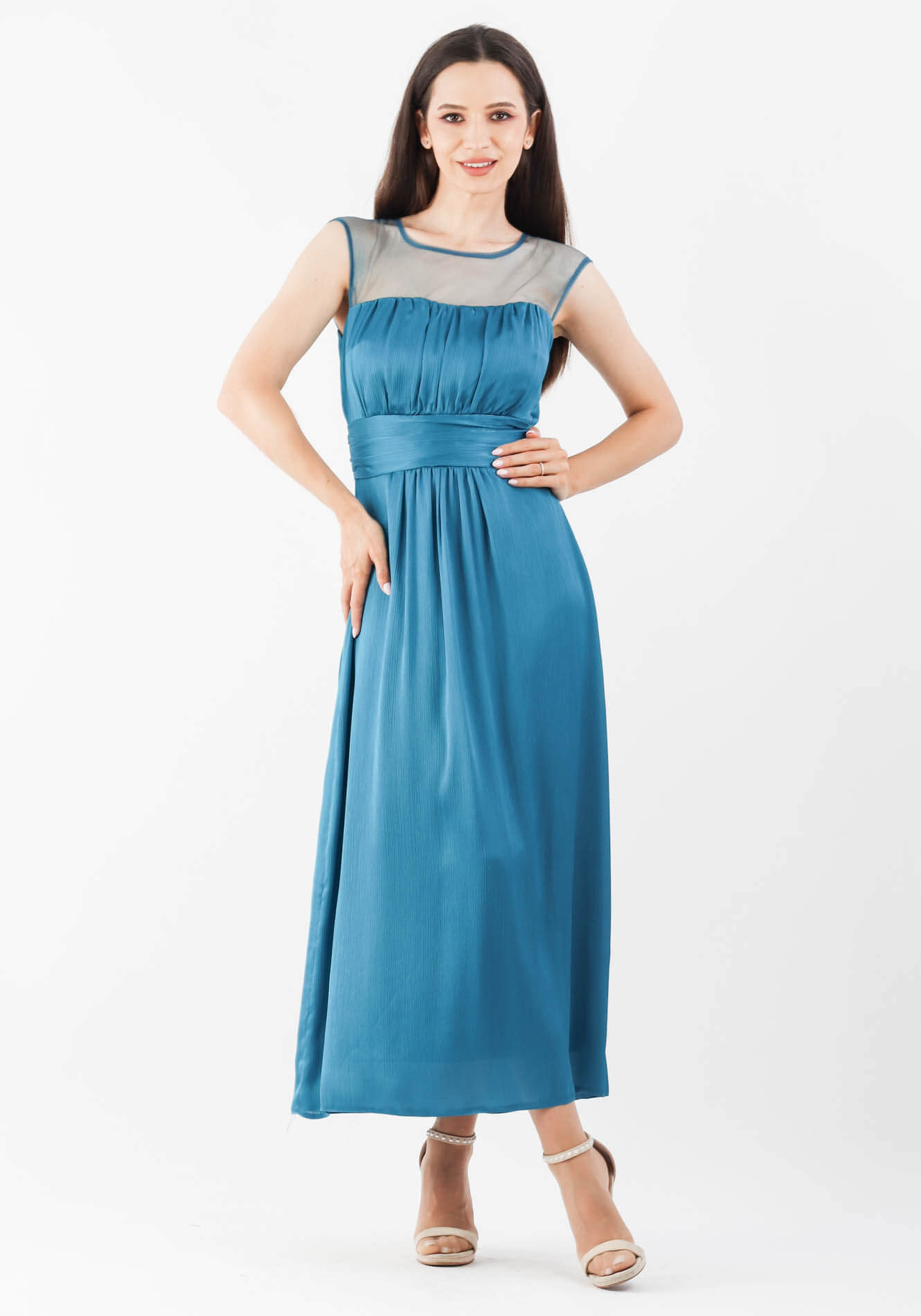 Rochie20lunga20albastra20din20voal201 Rochie lejera - imagine 1