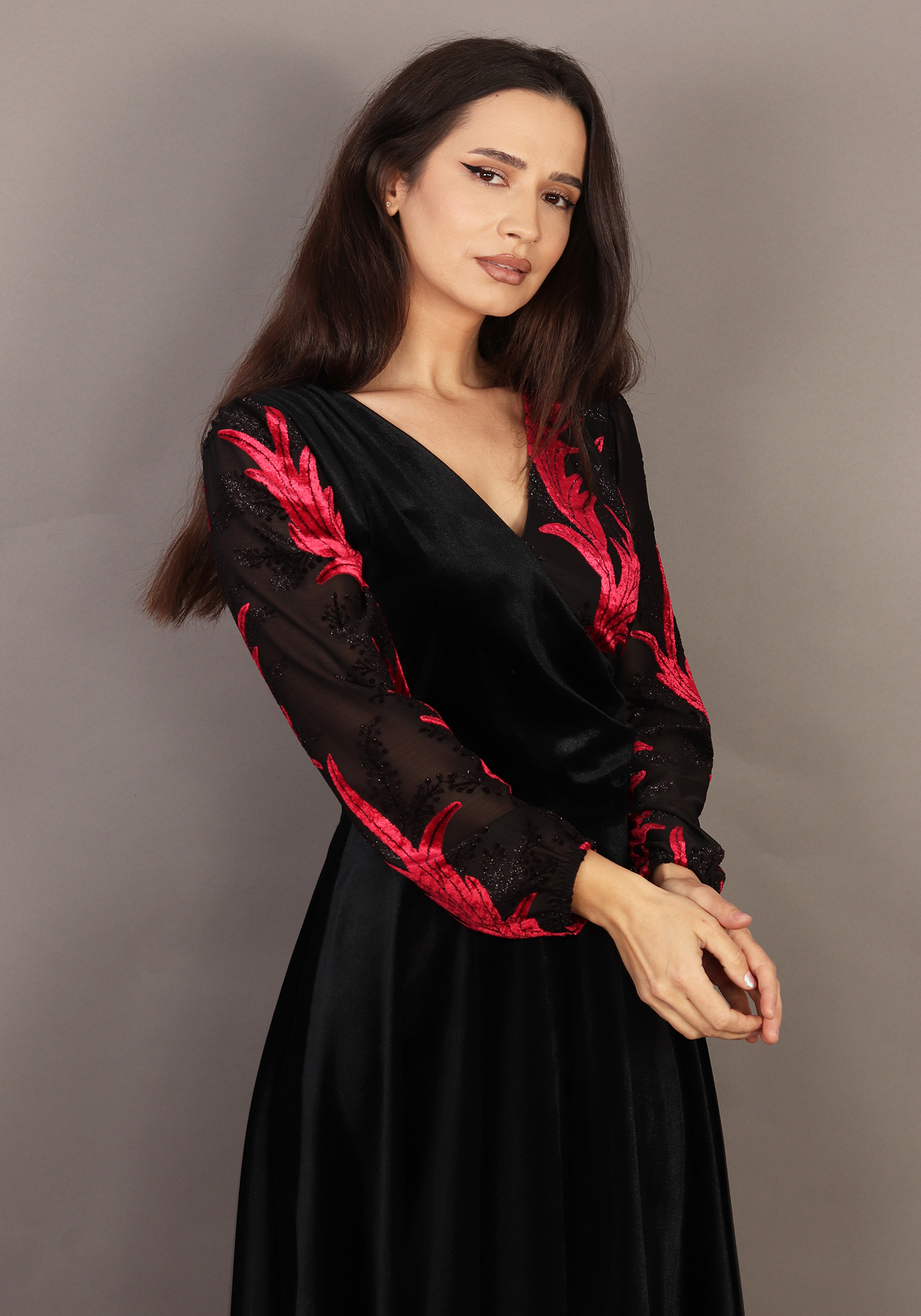Rochie-clos-catifea-3 Rochie clos din catifea - imagine 1