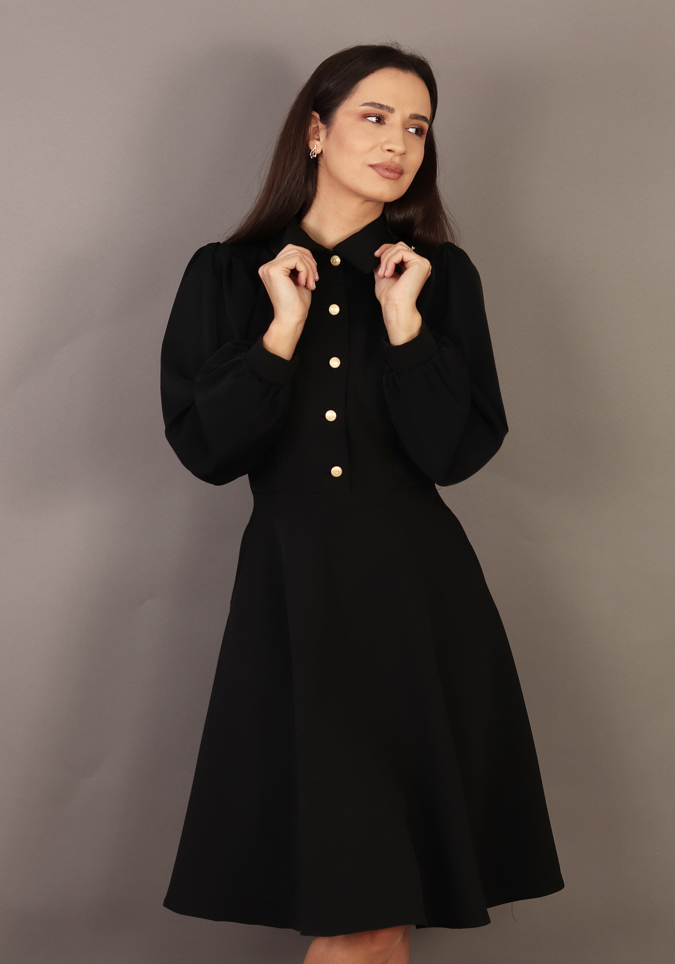 Rochie-clos-cu-guler-3 Rochie clos - imagine 1