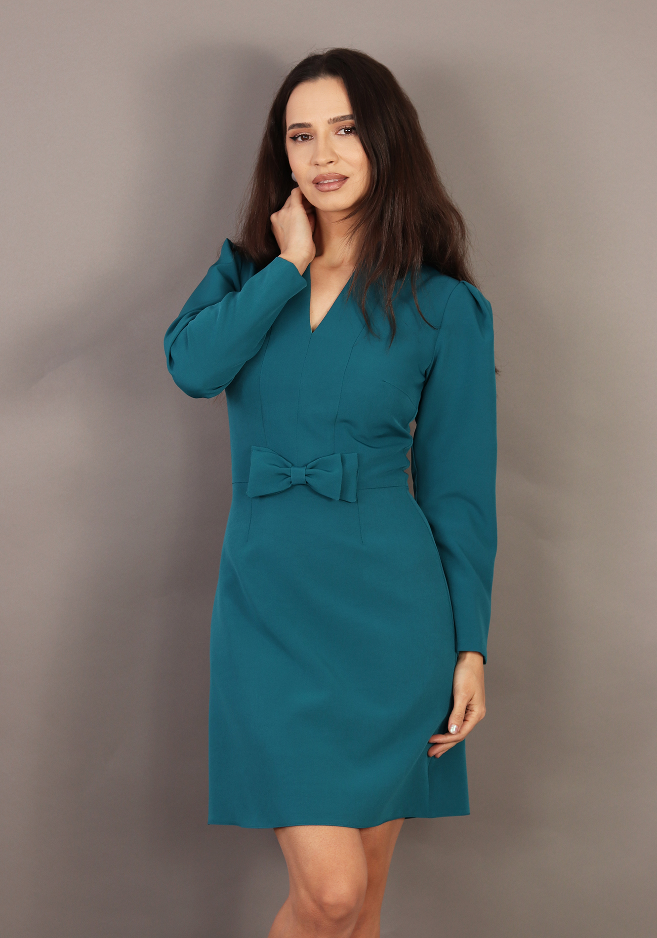 Rochie-evazata-cu-funda-2 Rochie evazata - imagine 1