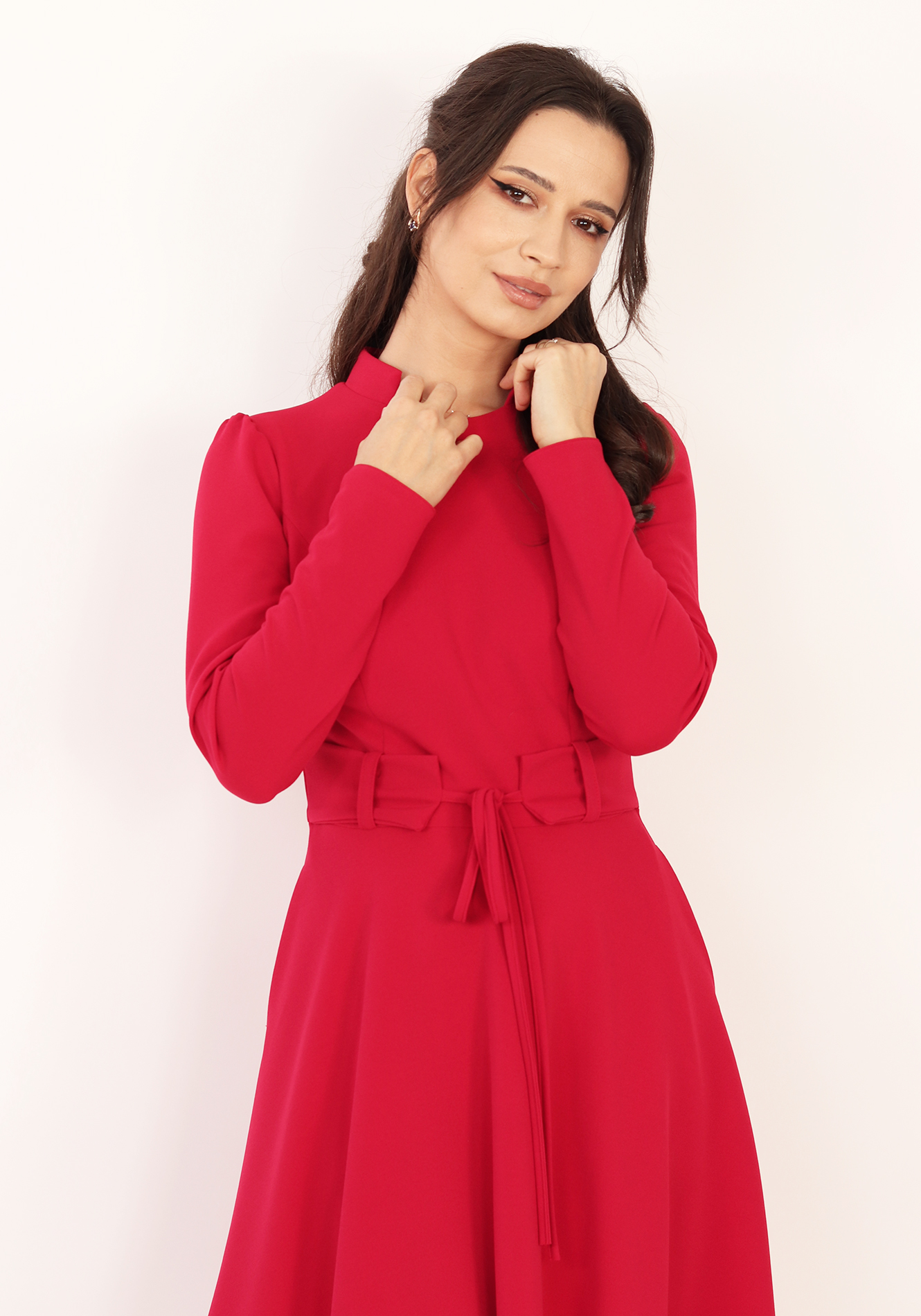 Rochie-clos-cu-guler-inalt-1 Rochie clos - imagine 1