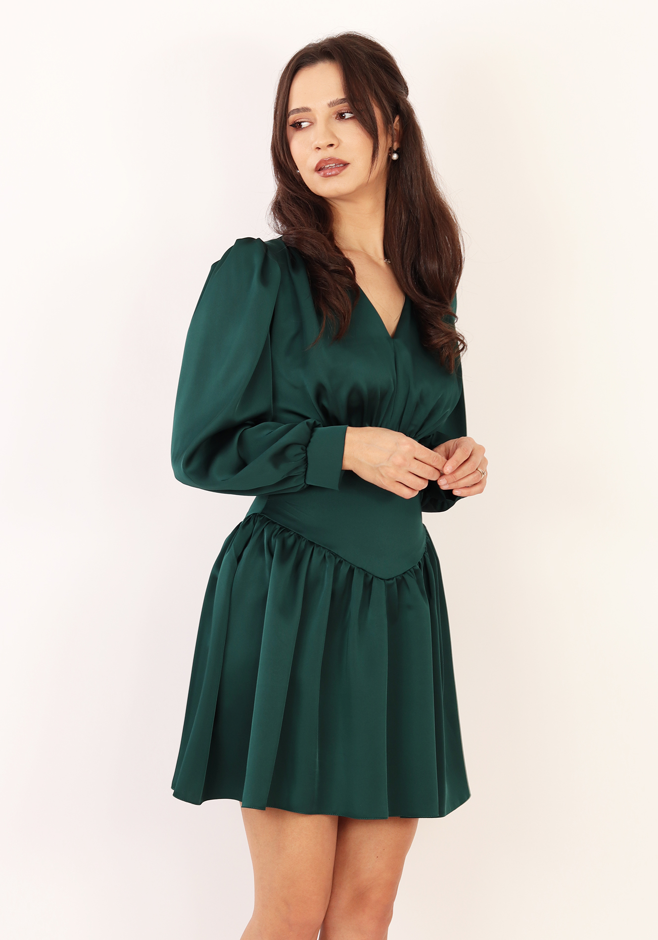 Rochie-scurta-satin-r1928- Rochie scurta - imagine 1