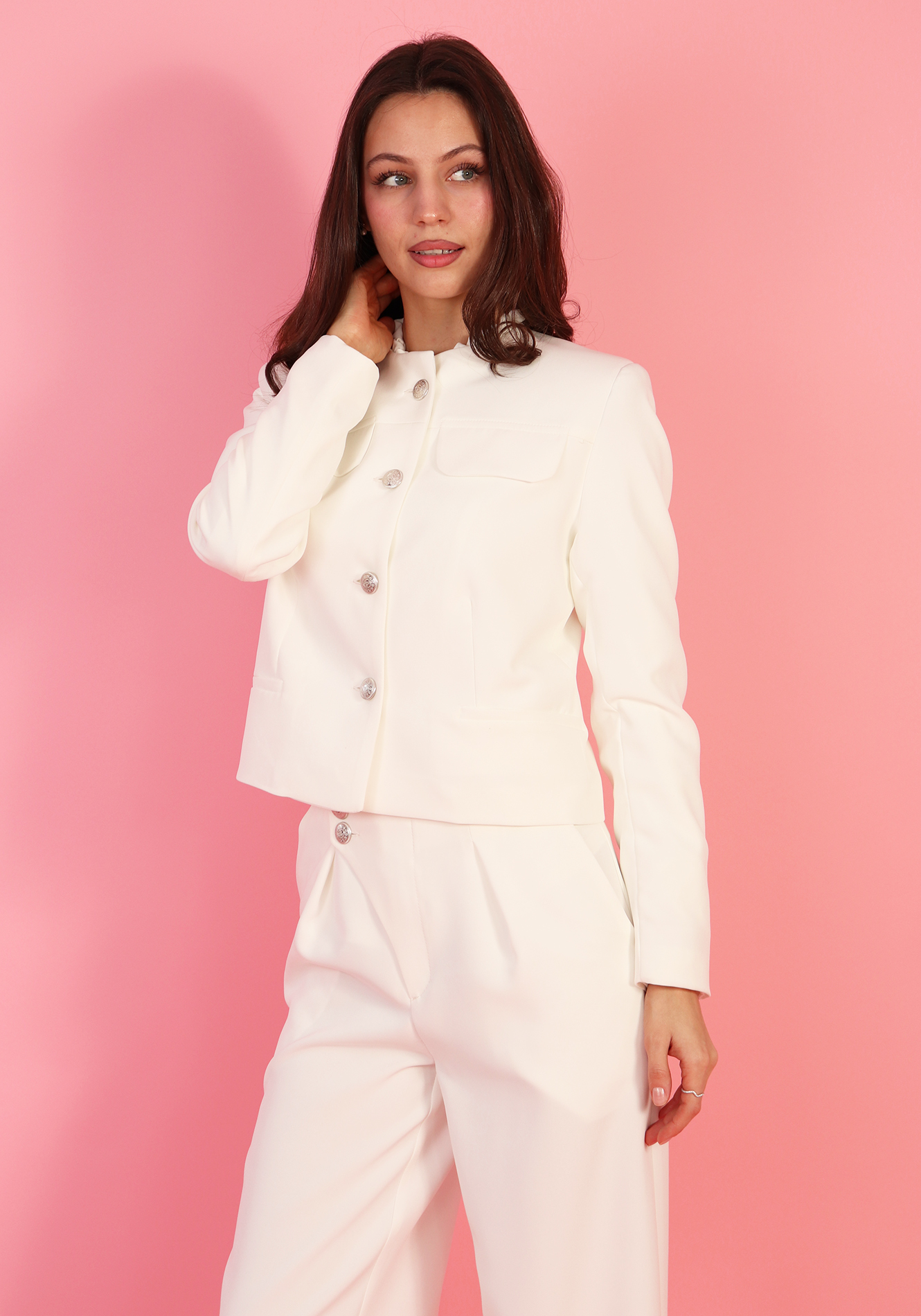 Pantalon-drept-p23-alb-1 Pantalon drept - imagine 1