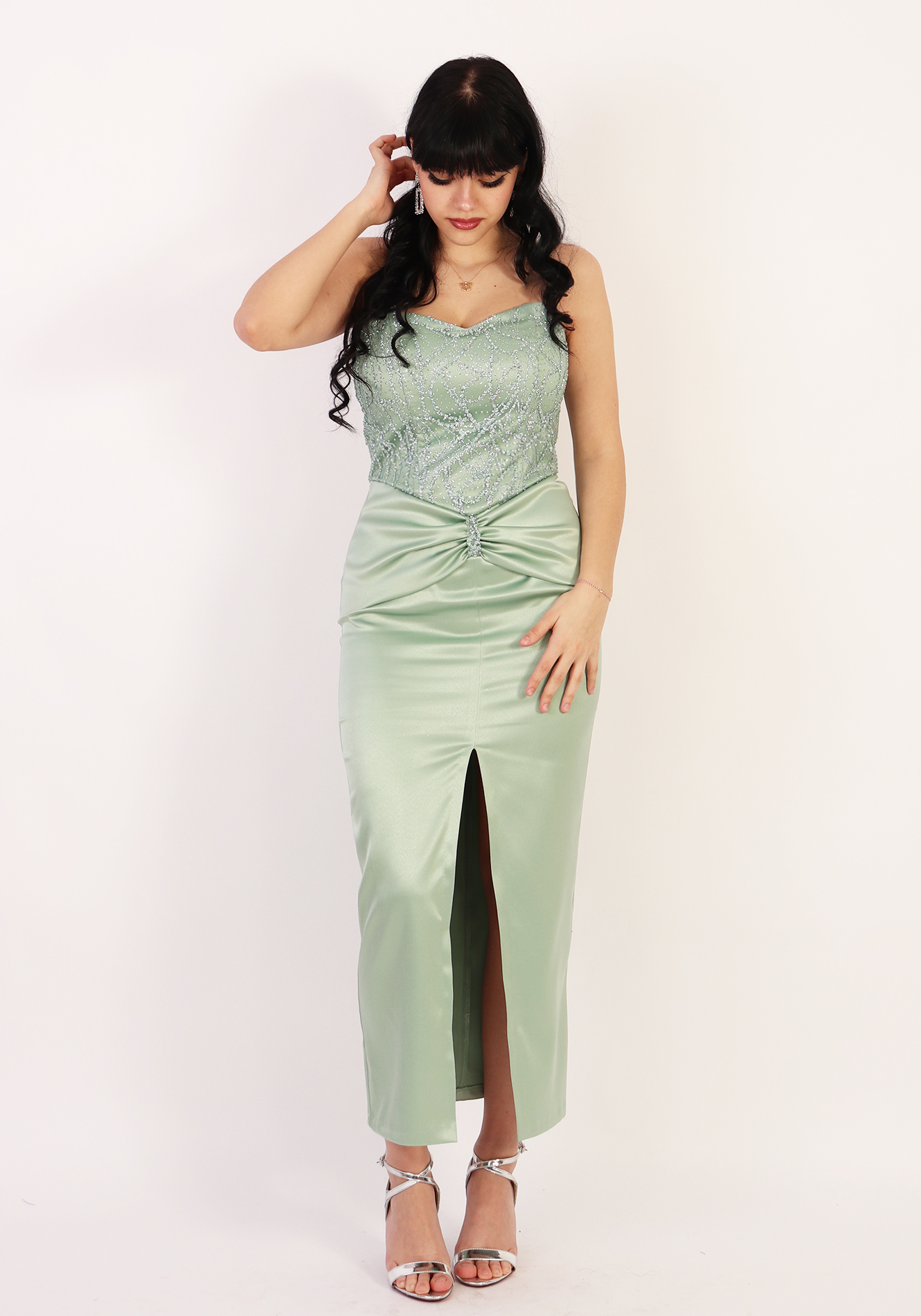 Rochie-conica-cu-corset-r1960-mint-1 Rochie conica - imagine 1