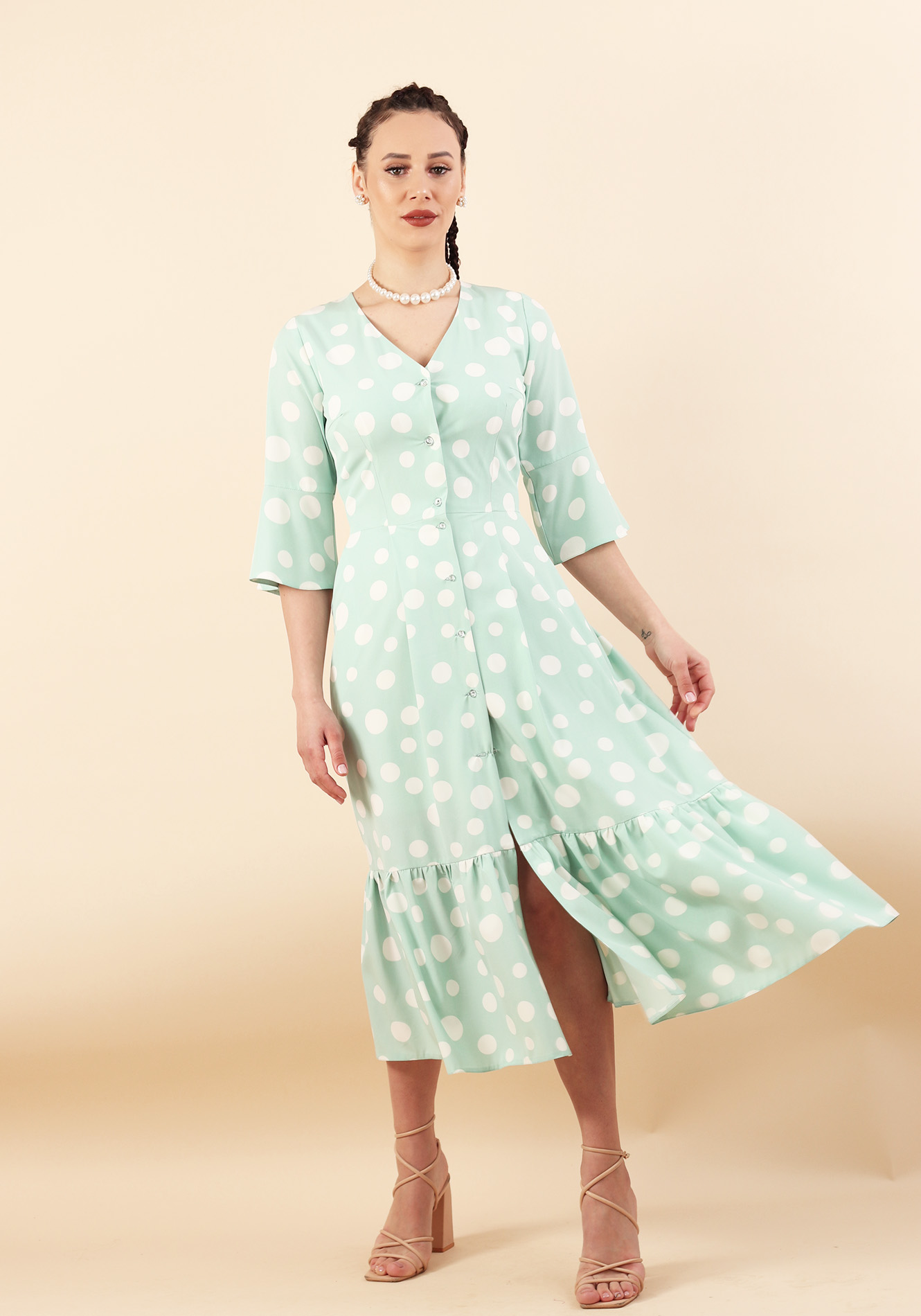 Rochie-lunga-mint-1 Rochie lunga - imagine 1
