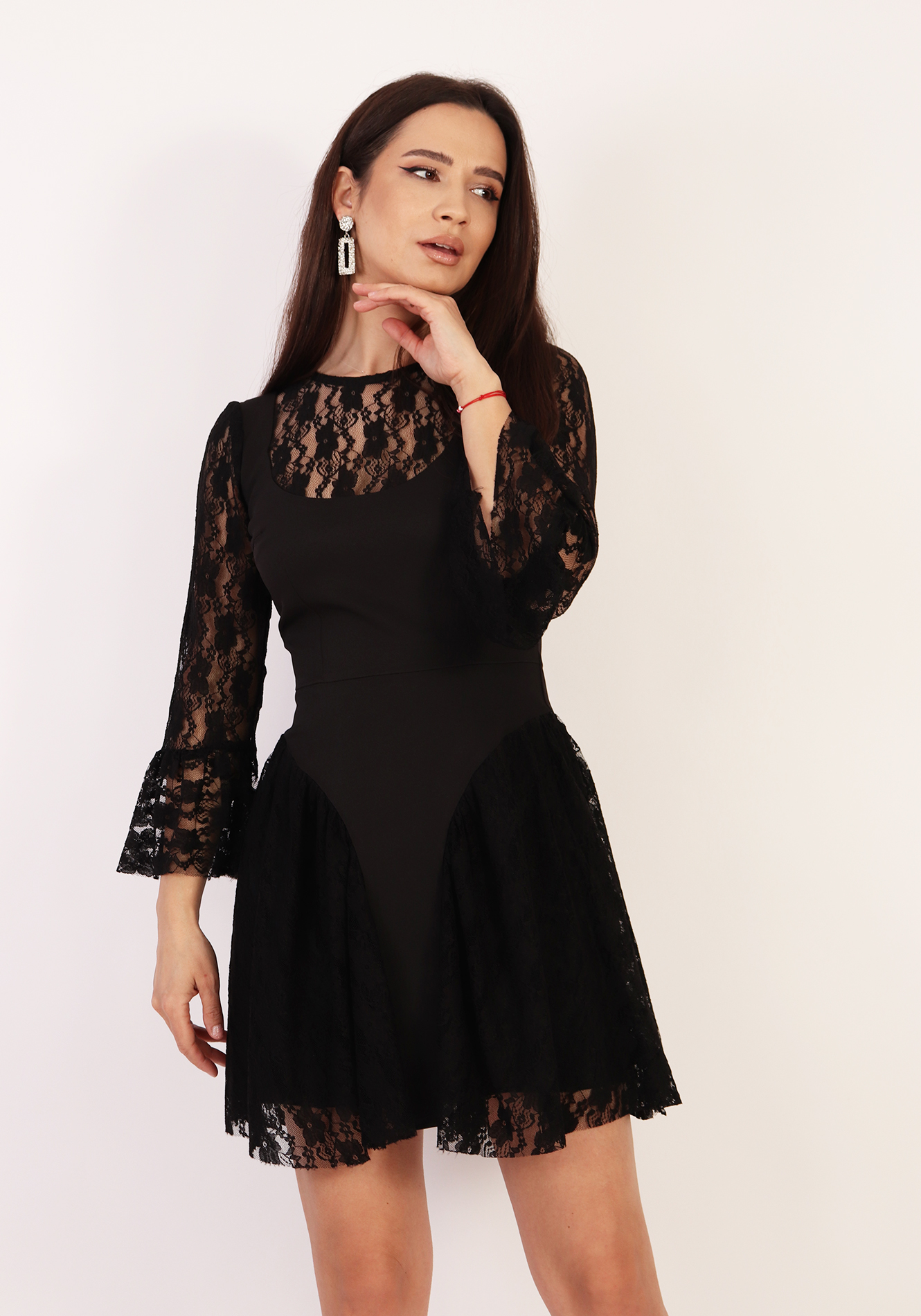 Rochie-scurta-r1961-negru-0 Rochie scurta - imagine 1