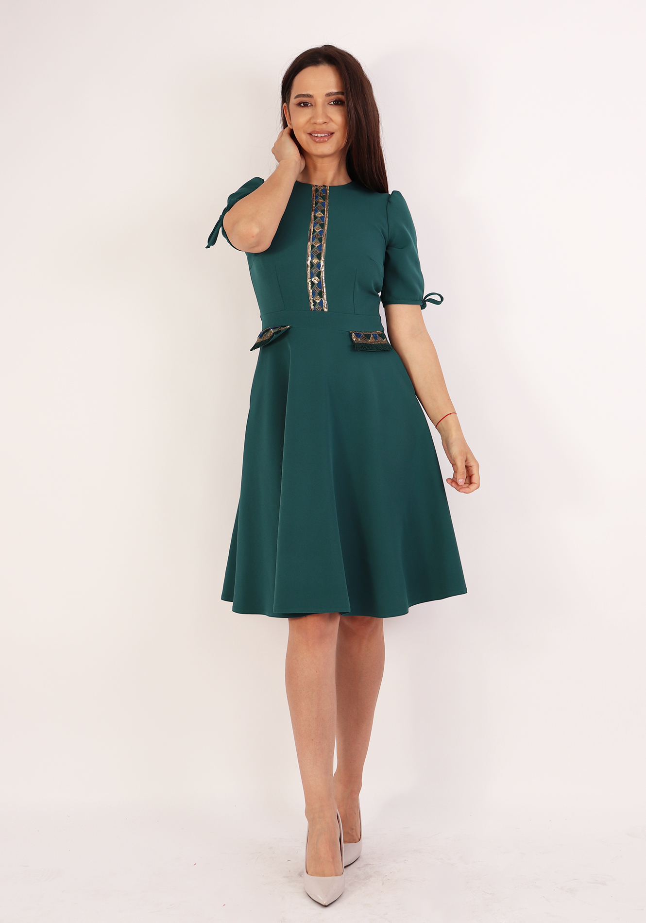 Rochie-clos-r1968-verde-1 Rochie clos - imagine 1