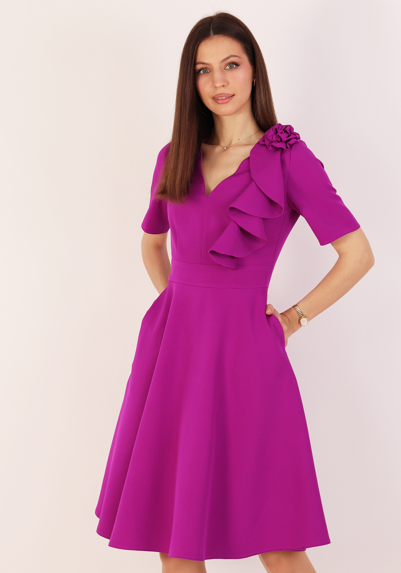 Rochie-clos-ro5219ci-violet-3 Rochie clos - imagine 1