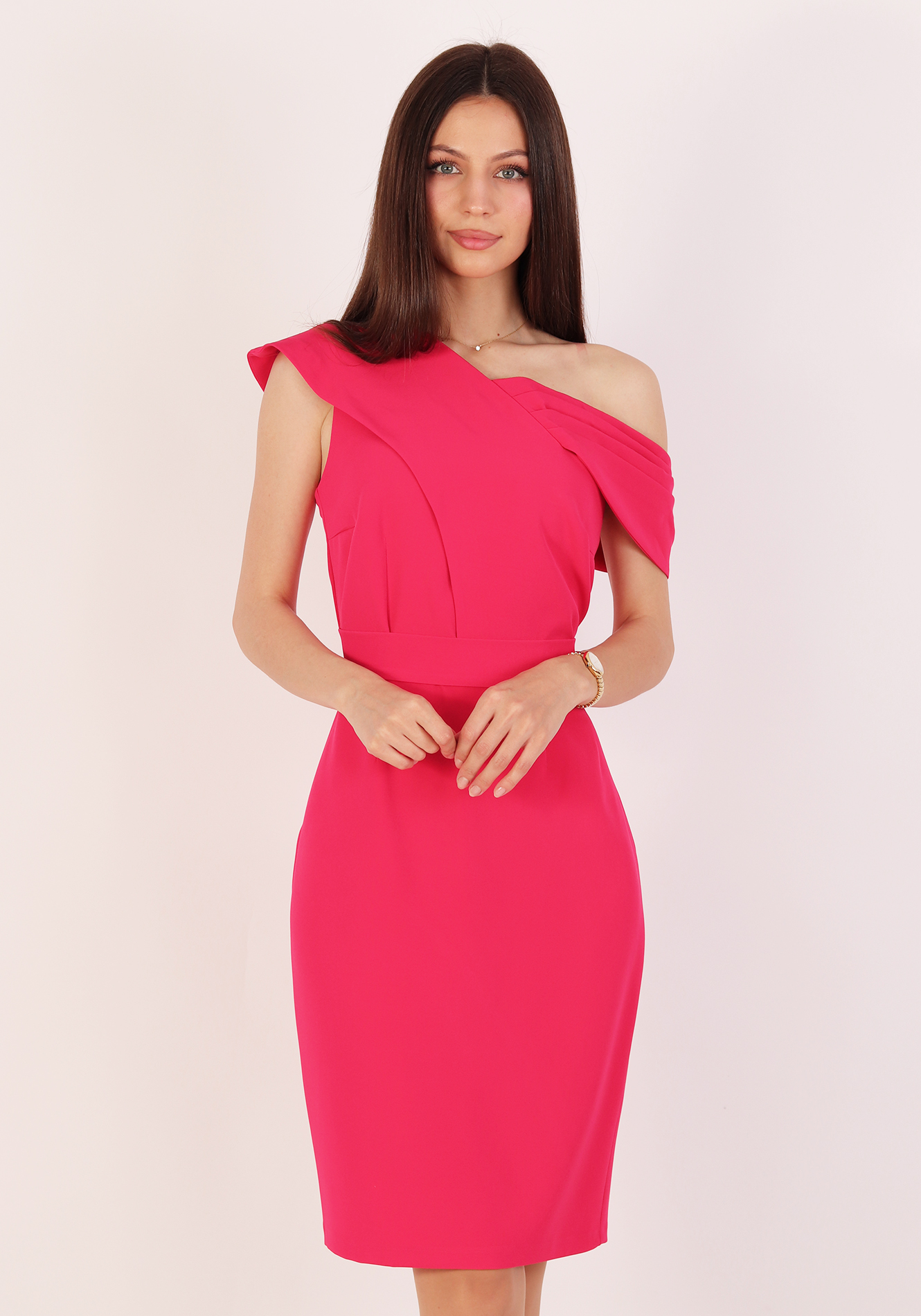 Rochie-conica-r1868co-roz-1 Rochie conica - imagine 1