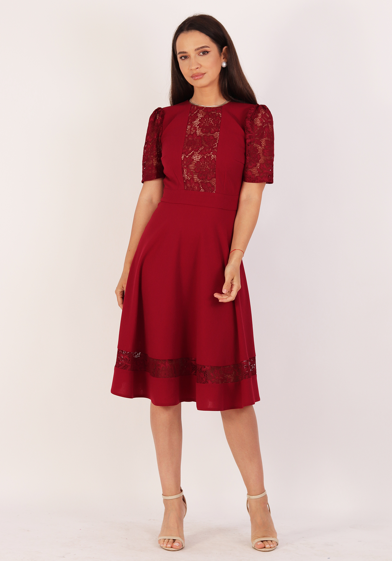 Rochie-clos-r1990-burgundy-1 Rochie clos - imagine 1