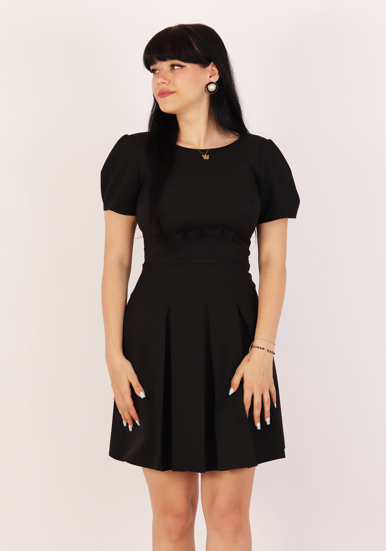Rochie-evazata-ro5233-negru-1 Rochie evazata - imagine 1