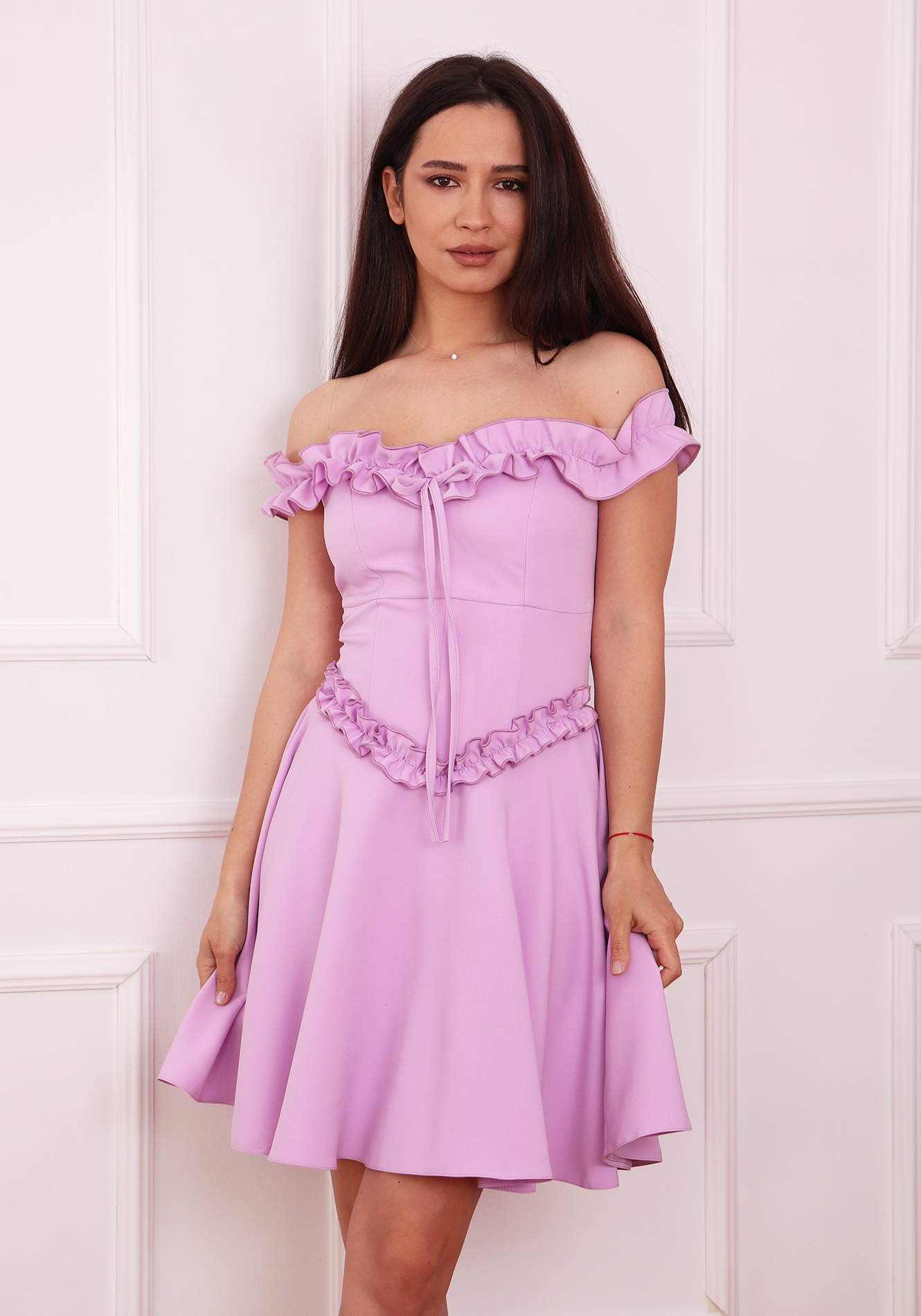Rochie-scurta-clos-r1967-lila-1 Rochie scurta clos - imagine 1