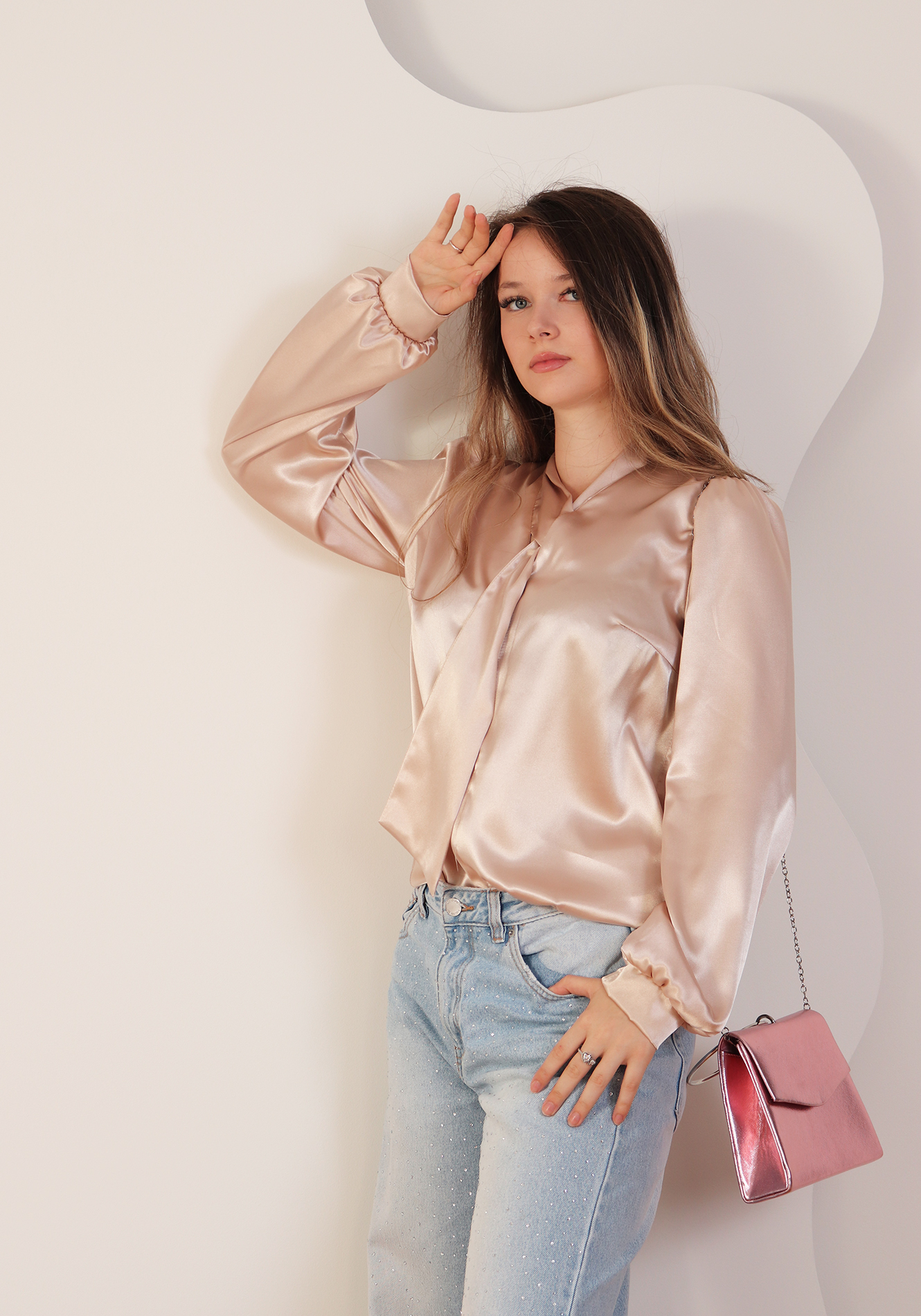 Bluza-bl184of-bej-1 Bluza office - imagine 1