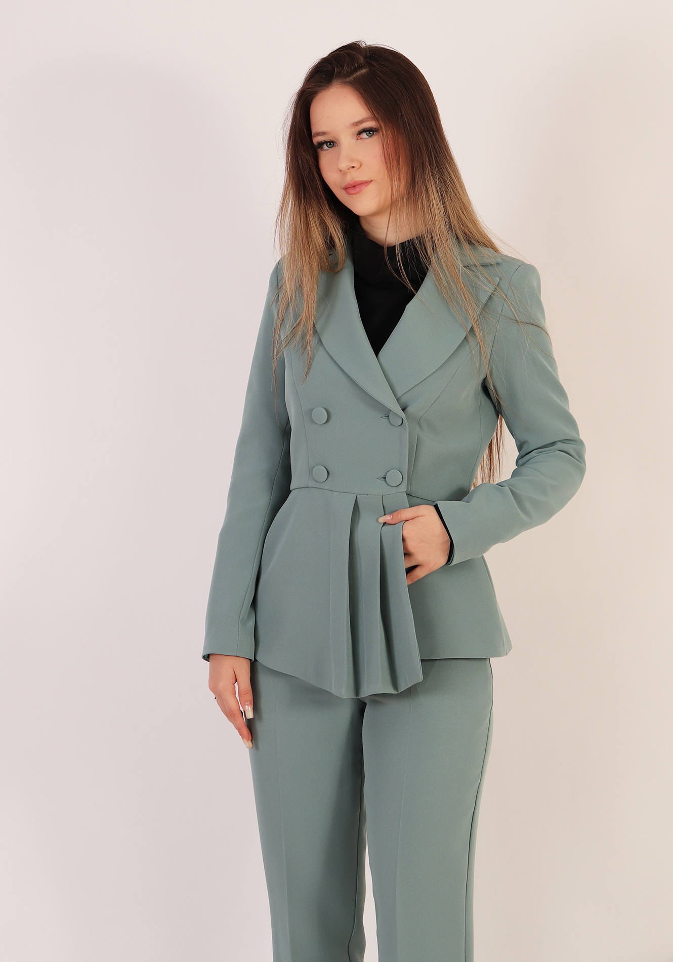 Sacou-j4028-aqua-1 Sacou cu peplum - imagine 1